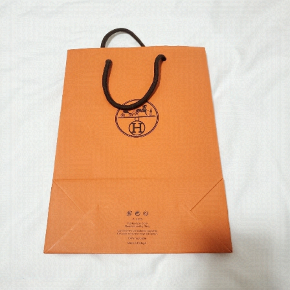 Hermes Small Orange Gift Bag